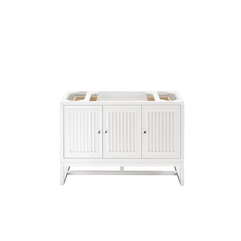 Athens 48'' W Single Bathroom Vanity Base, Glossy White