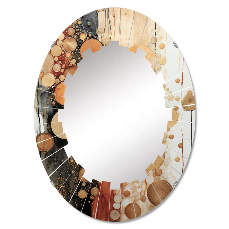 Bachata - Miroir mural moderne ovale, 36 po x 24 po