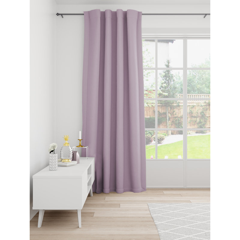 Lockmoor Room Darkening Curtain Single Panel, Rose