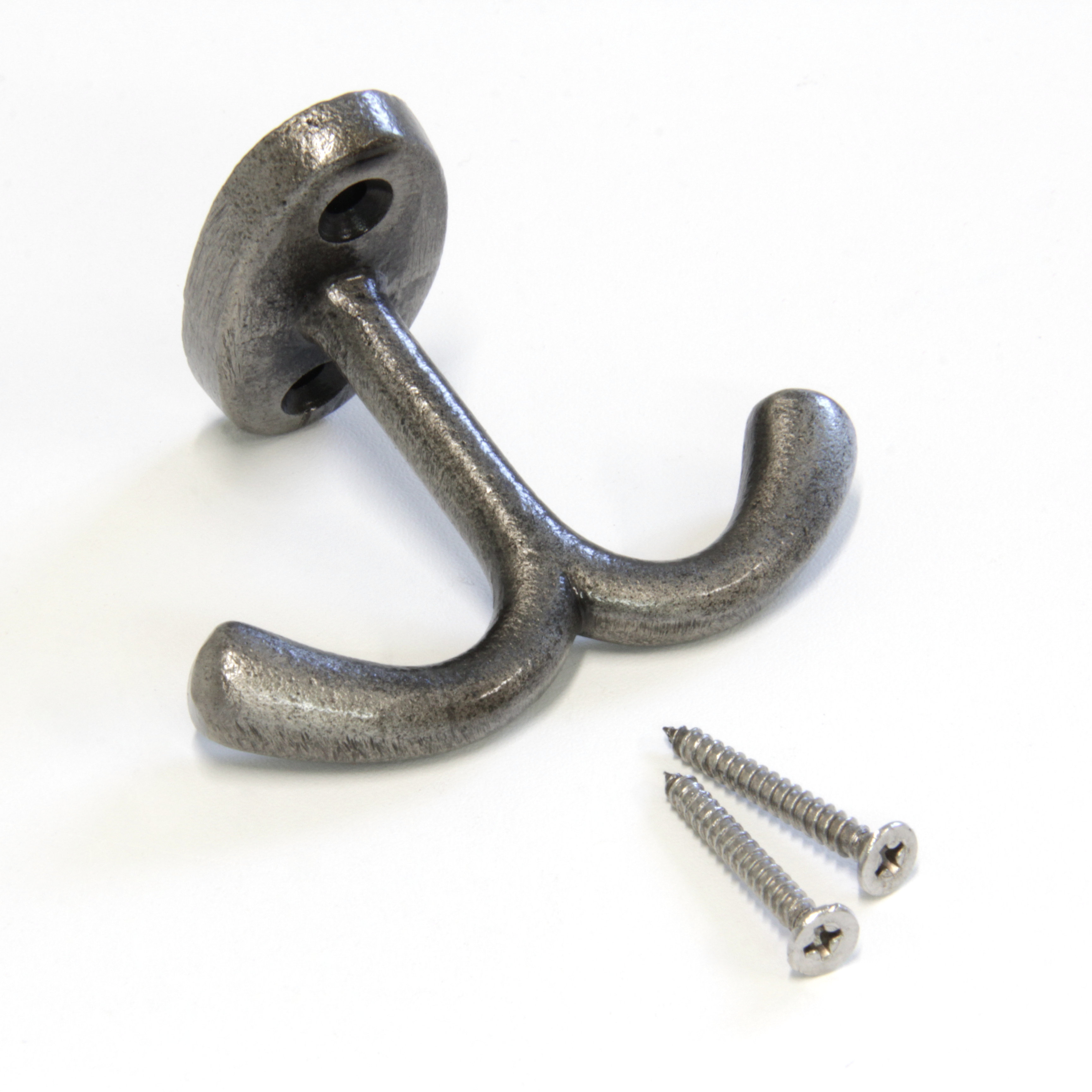 Iron Double Arm Wall Hook RCH Supply Company Color: Gray
