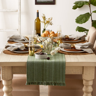 Hidetoshi Striped 100% Cotton Table Runner