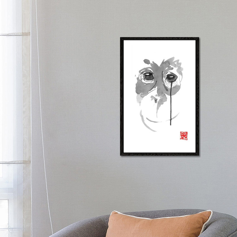 Borneo III by Péchane - Painting on Canvas, Black Framed, 66.04 cm H x 45.72 cm W