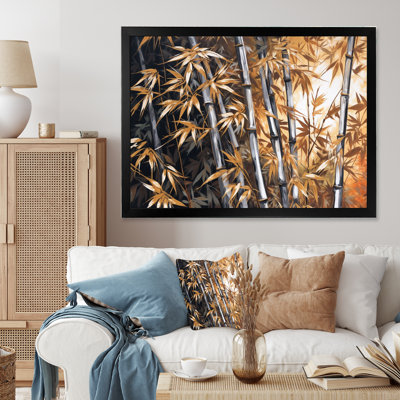 «Jaesun Yellow Floral Bamboo Tranquility I», reproduction sur toile