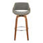 Tabouret de bar et de comptoir Palmona à hauteur fixe avec pieds en bois courbé et repose-pieds rond (ensemble de 2)-90954847-90954868