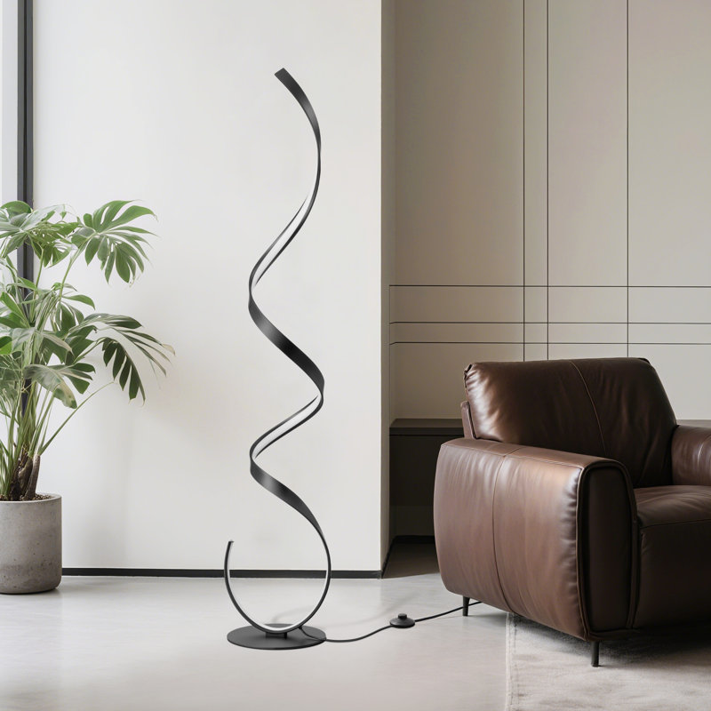Lampe sur pied à DEL à intensité variable 59 po avec télécommande