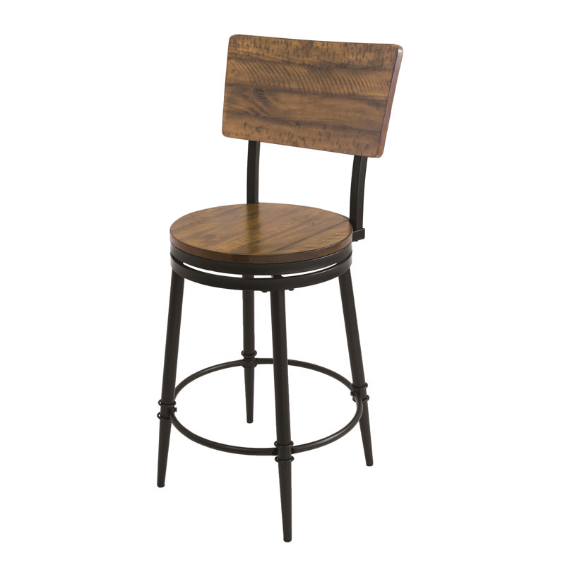 Walter Swivel Counter Stool with Metal Frame