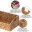 Paniers de rangement en rotin, bacs de rangement en osier tissé à la main avec poignées intégrées, paniers de rangement
