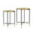 23.6'' Tall Glass Frame End Table Set