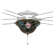 Tiffany Rosebush 3  Bowl Ceiling Fan Light Kit