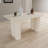 Dining Table And Irregular Side Table, 4-8 Person Dining Table, Thick Engineering Wood Round Wave Table Legs