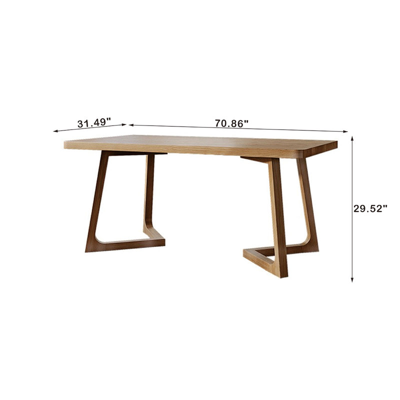 Solid Wood Desks, 29.52" H x 70.86" W x 31.49" D