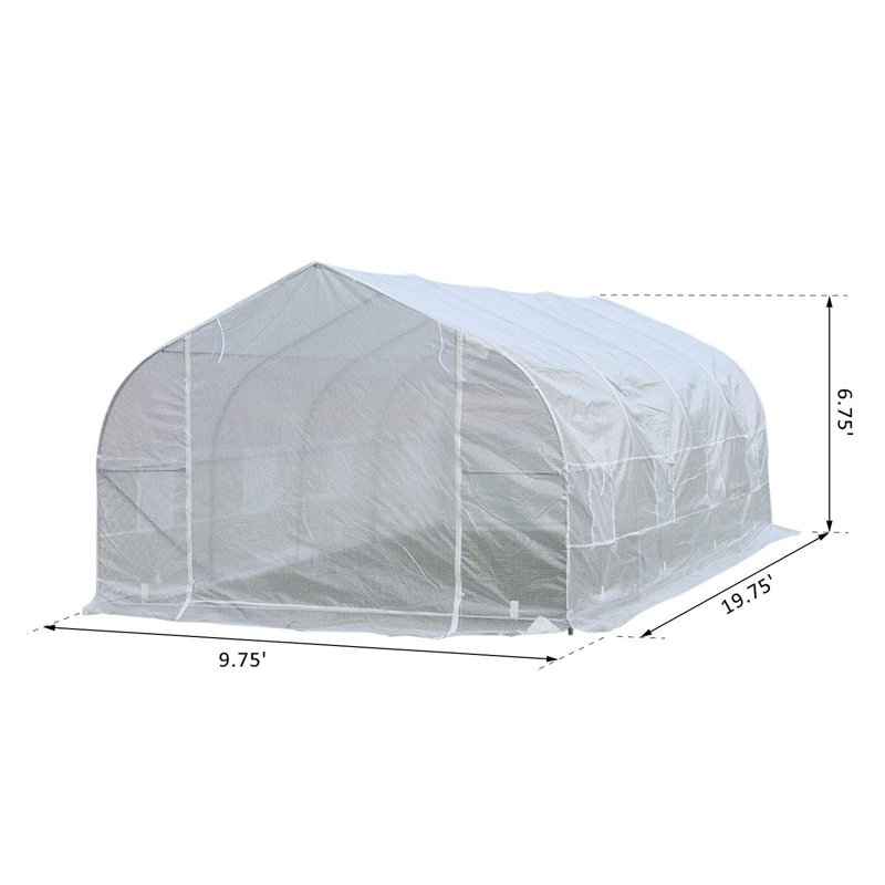 Serre de loisir l 9,75 po x P 19,75 po, Blanc