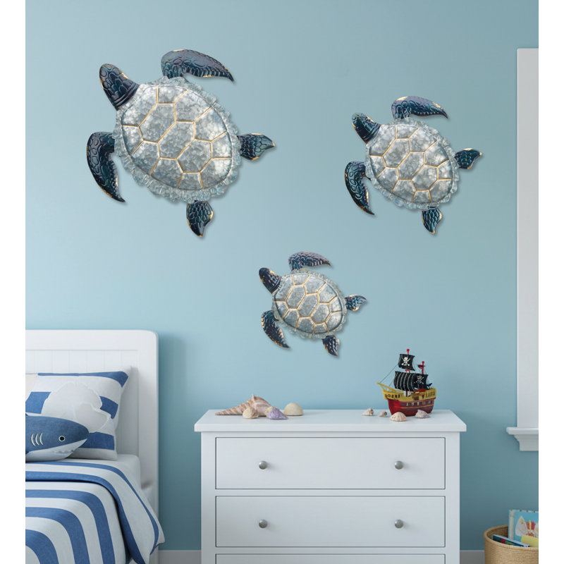 Décoration murale d'extérieur en métal 17,25 pouces de large avec une finition multicolore résistante aux intempéries pour l'intérieur et l'extérieur