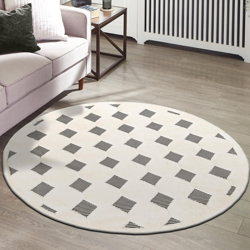 Tapis Corrhe Studio® Diamonds Raheesa, Rond 7 pi 10 po