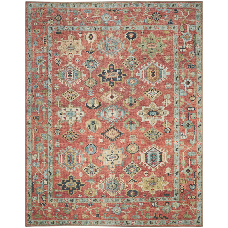 Heriberto Machine Washable Vintage Area Rug, Rectangle 9' x 12'