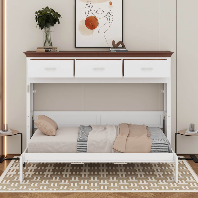 Twin Size Murphy Bed With Drawers