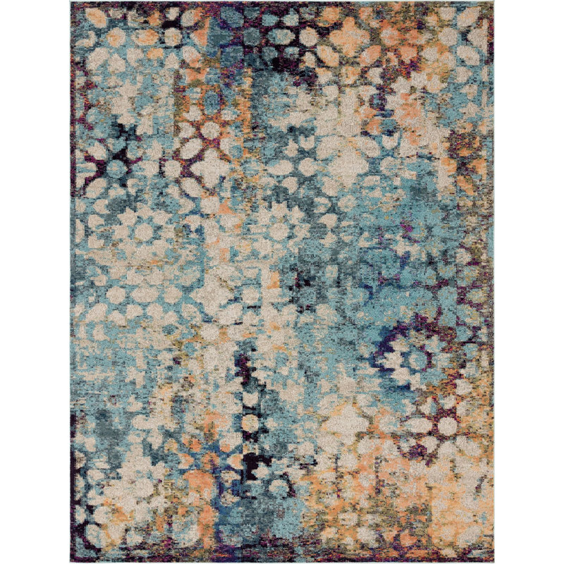 Ellarae Abstract Indoor Rug, Rectangle 9'10" x 13'