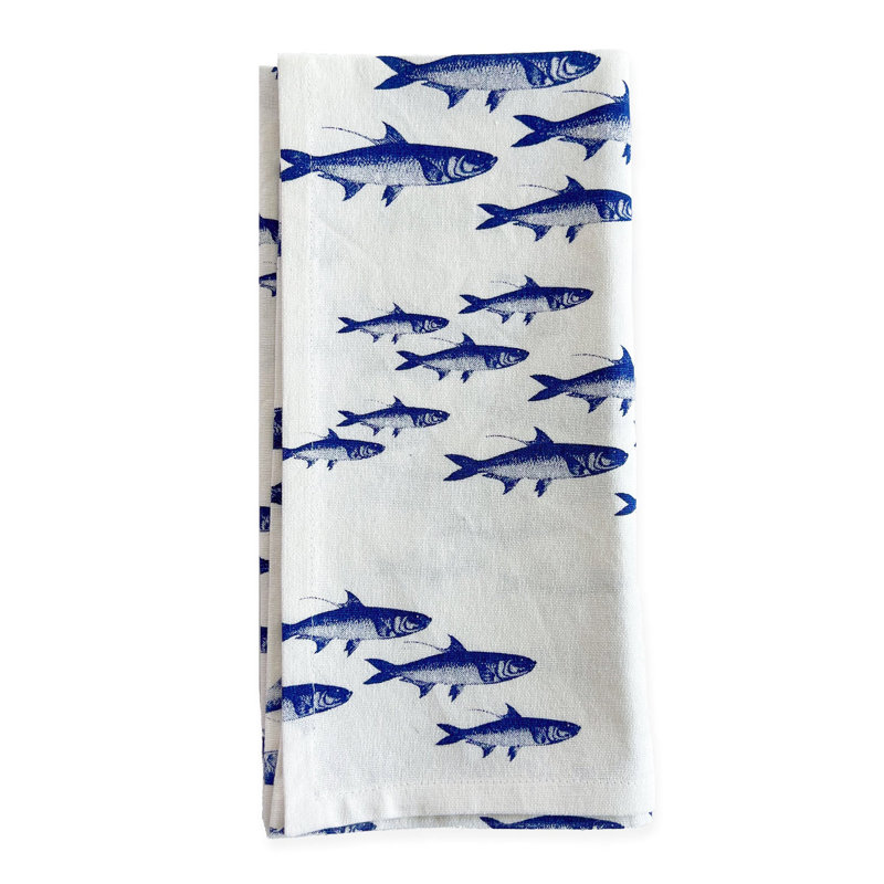 School Of Fish 100% Cotton No Pattern Square Napkin