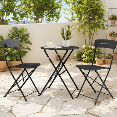 Shelah Macaron 2 - Person Foldable Outdoor Dining Set by Ebern Designs