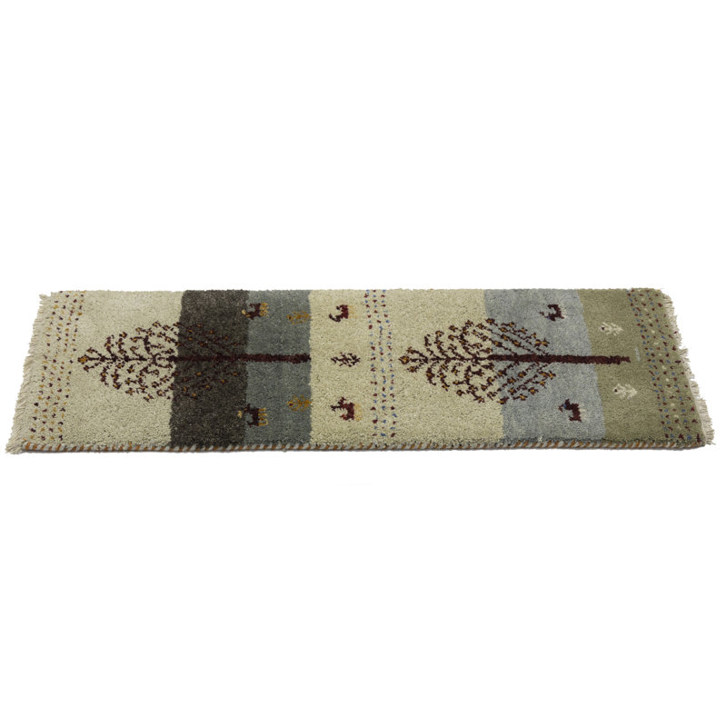 Tapis multicolore tribal 1 x 4 Indo Gabbeh