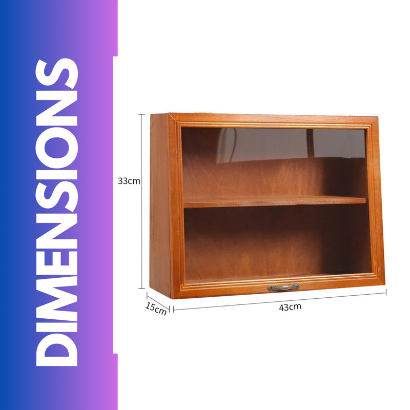 Wooden 2 Tier Large Cabinet Retro
