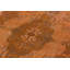 Tapis turc de petite taille de couleur orange avec motif médaillon 3,8 x 7 pi