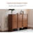 30 Pair Walnut Shoe Cabinet with Adjustable Shelf for Entryway 