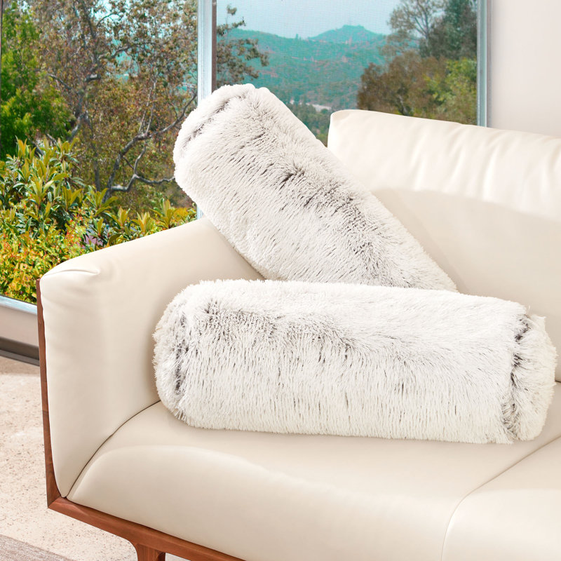 Solid Color Bolster Cushion, Gray