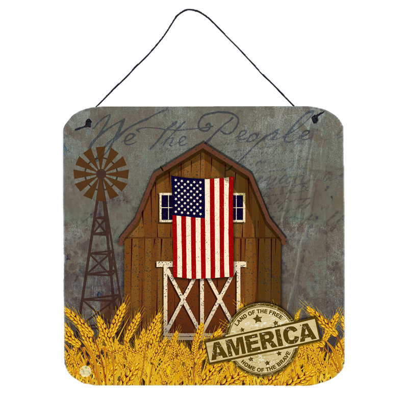 Décoration murale patriotique grange land of america