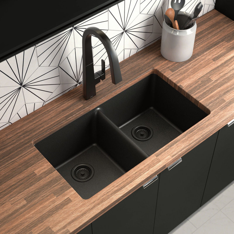 Robinet de cuisine Nio, Noir mat