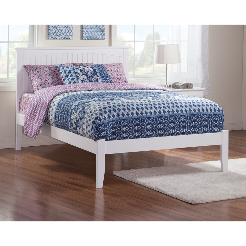  Odalys Solid Wood Platform Bed, Full, White