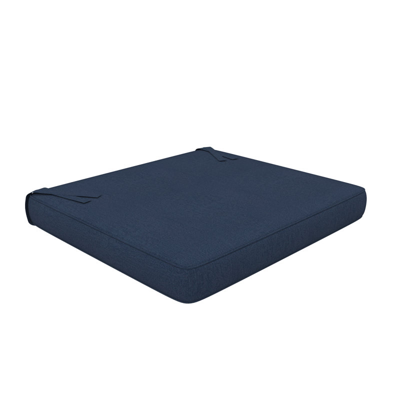 Sunbrella Indoor/Outdoor Dining Chair Cushion, Sunbrella® Spectrum Indigo, 21" W x 19" D