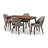 Kingery Light Grey 5-Pc Dining Set With Mid-Century Modern Style, 32.68'' H X 19.88'' W X 23.62'' D-28199608