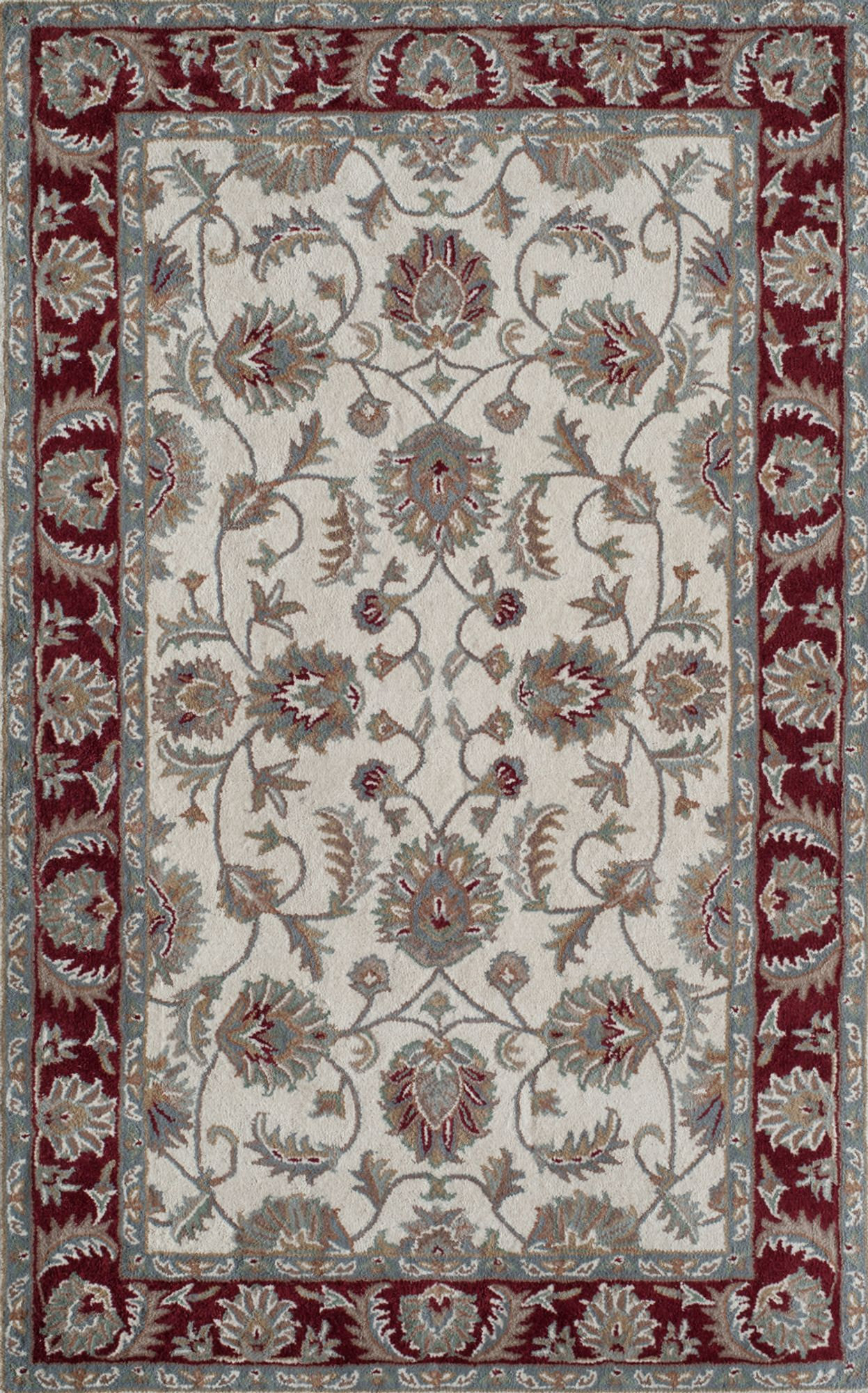 Darby Home Co Annito Reverie Oriental Ivory Burgundy Area Rug - Wayfair ...