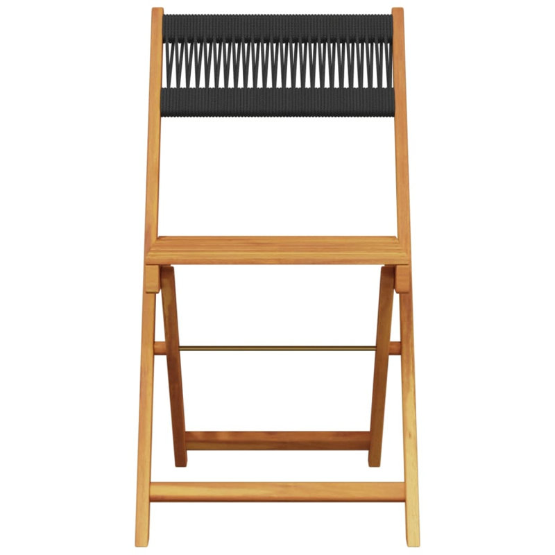 Magruder 2 - Person Wood Patio Dining Set with Square Table, Black