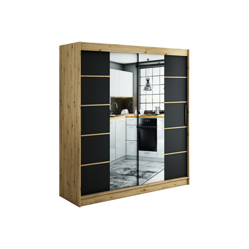 Anabiya Manufactured Wood Wardrobe, 200cm H x 200cm W x 62cm D