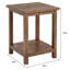 Table de bout en bois brun vieilli avec tablette Castleton-122819512