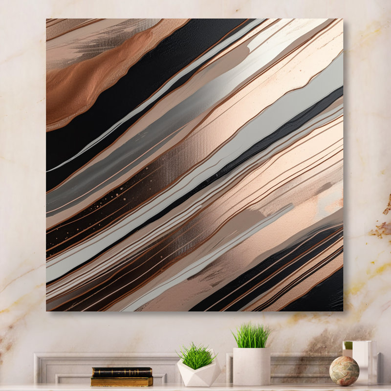 Décoration murale Ballyrobert Rosegold, H 29 po x l 29 po x P 1 po