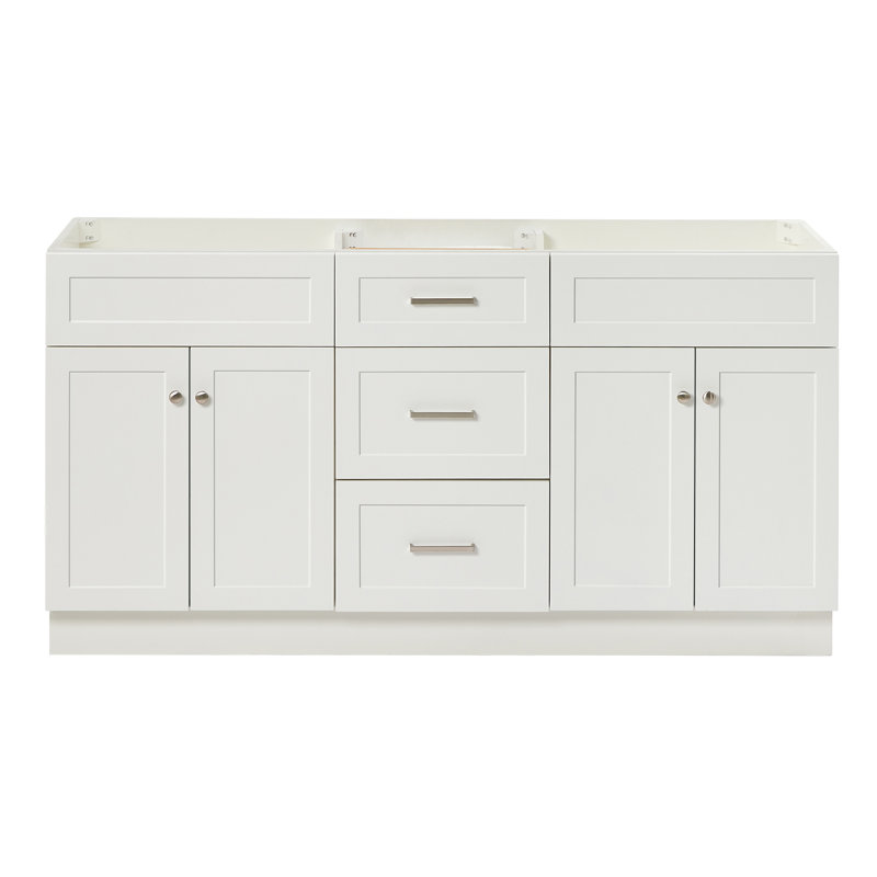Base de meuble-lavabo double Paulla, Blanc