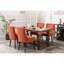 Chaise de salle à manger orange en tissu épaissi orange, 2 pieds en bois massif, modèle latéral, 20,27 po Largeur, 35,66 hauteur, 2 pièces, tissu, 23,09 profondeur,-121093833