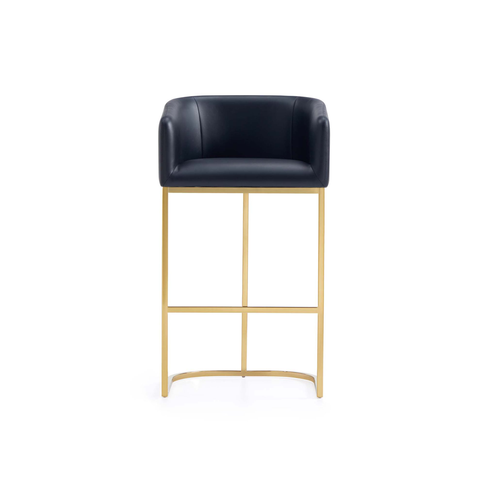 Louvre Bar & Counter Stool, Bar Stool (30" Seat Height), Black