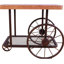 Table de bout avec rangement en chêne et gris antique Kendig