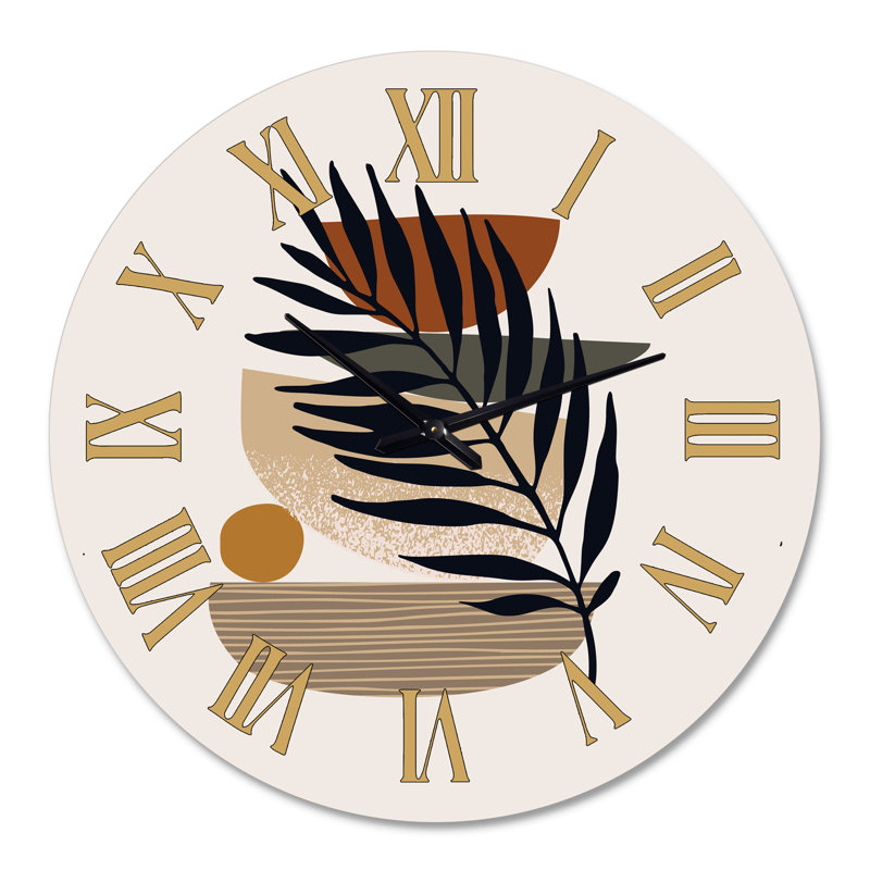 Tropical Tropical Silhouettes and Shapes IV - Horloge murale moderne, Grand