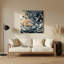 Oiseaux, mouette argentée, art mural en métal beige-1338042345