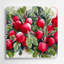 Art mural en métal légumes et radis rouge-1786881577