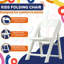 Chaise pliante blanche pour enfants - Chaise légère pour tout-petits portative pour l'intérieur et l'extérieur, camping, plage et pelouse (ensemble de 2)-1669846300