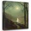 «Moonlight on the Lake, Roundhay Park, Leeds» par John Atkinson Grimshaw - Art mural sur toile tendue avec châssis-1015829473