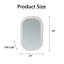 24"x36" Oval Scalloped Wall Mirror, White Textured MDF Framed Silver Bathroom Vanity Mirror, Wabi-Sabi Petal Frame Decorative Wall Mirror, Vertical Mount Easy Installation