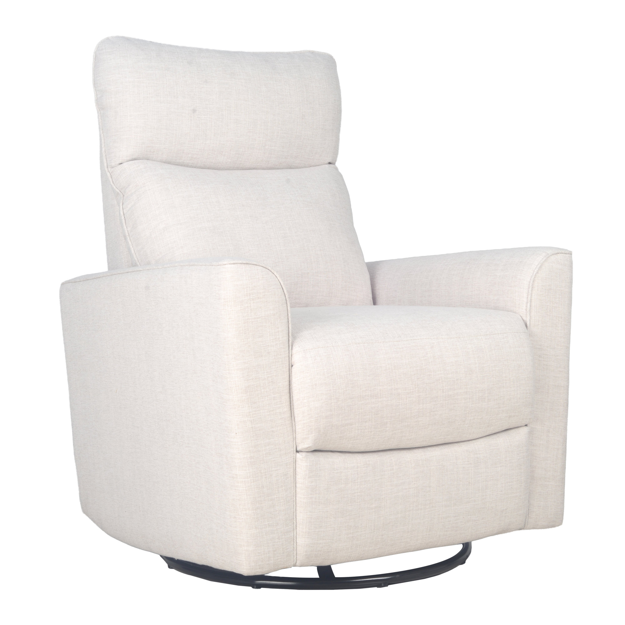 Soho Swivel Glider, Ivory Polyester Blend