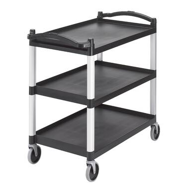 VEVOR 3-Tier Utility Cart Rolling Cart On Wheels 24x20x36.6 470 lbs 6 Hooks